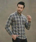 Checked Thread Work Pathani Cotton Kurta