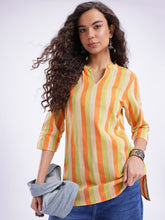 Women Striped Cotton Top Multy Color