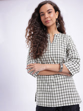 Women Checked Cotton Top