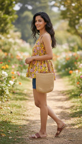 PRINTED WOMEN SHORT TOP