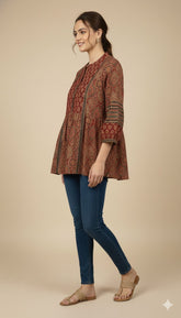 WOMEN FLORAL TOP (06063)
