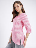 Women Striped Cotton Top