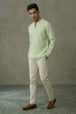 Men Lime Green Kurta