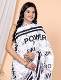 Bagru Block Print Cotton mulmul Sarees With Running White HS-5044
