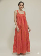 WOMEN SLEEVE LESS KURTI RED COLOR