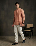 Men Orange Kurta