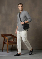 Men Black Kurta