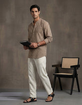 Men's Brown Kurta