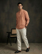Men Orange Kurta