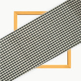 Beige Black Small Checks Cotton Handloom Fabric