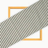 Beige Black Stripe Cotton Handloom Fabric