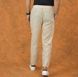 Beige-Solid-Cotton-Handloom-Men-Pant