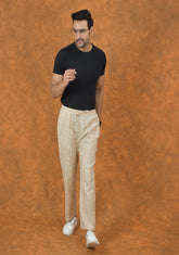 Beige-Solid-Cotton-Handloom-Men-Pant