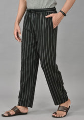 Black-Cotton-Handloom-Stripe-Men-Pant