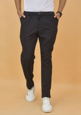 Black-Cotton-Regular-Trouser