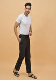 Black-Solid-Cotton-Handloom-Men-Pant