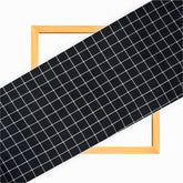 Black White Checks Cotton Handloom Fabric
