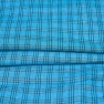 Blue Black Triple Line Checks Cotton Handloom Fabric