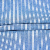 Blue White Stripe Cotton Handloom Fabric