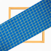 Blue Yellow Checks Cotton Handloom Fabric