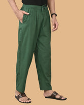 Bottle-Green-Solid-Cotton-Handloom-Men-Pant