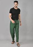 Bottle-Green-Solid-Cotton-Handloom-Men-Pant