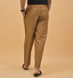 Brown-Solid-Cotton-Handloom-Men-Pant