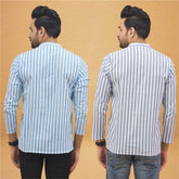 Combo of 2 Men Stripe Cotton Handloom Kurta