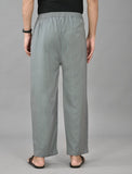 Gray Solid Cotton Handloom Men Pant-15513
