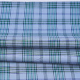 Gray and Black Check Handloom Cotton Fabric