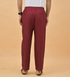 Maroon-Solid-Cotton-Handloom-Men-Pant