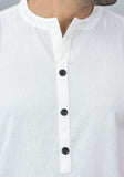 MEN COTTON SOLID CO-ORD SET WHITE-25729