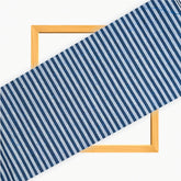 Navy Blue Blue Stripe Cotton Handloom Fabric