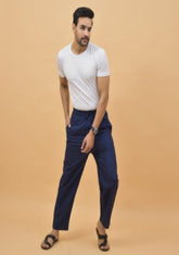 Navy-Blue-Solid-Cotton-Handloom-Men-Pant