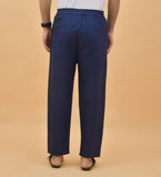 Navy-Blue-Solid-Cotton-Handloom-Men-Pant