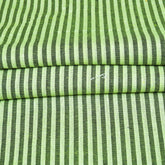 Olive Green Green Stripe Cotton Handloom Fabric