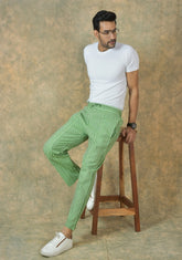 Olive-Green-Green-Stripe-Cotton-Handloom-Men-Pant