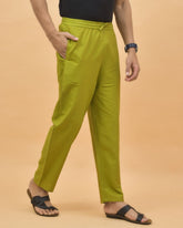 Olive-Green-Solid-Cotton-Handloom-Men-Pant
