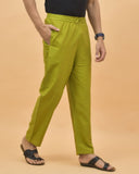 Olive-Green-Solid-Cotton-Handloom-Men-Pant