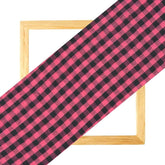 Pink Black Checks Handloom Cotton Fabric