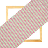 Pink Green Stripe Handloom Cotton Fabric