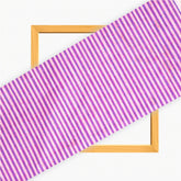 Pink Purple Stripe Cotton Handloom Fabric