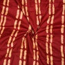 Red Beige Line Cotton Fabric