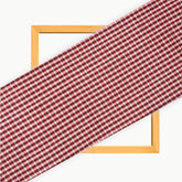 Red White Small Checks Cotton Handloom Fabric