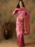 Women's Pink Colour Designer Weaving Saree-SPRW18036A