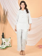 Women White haunted printed cod set-CS-2003