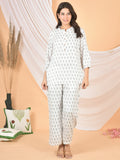Women White haunted printed cod set-CS-2003