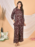Women Brown printed cod set-CS-2004