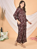 Women Brown printed cod set-CS-2004