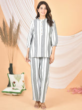 Women White Gray Printed Cod set CS-2011